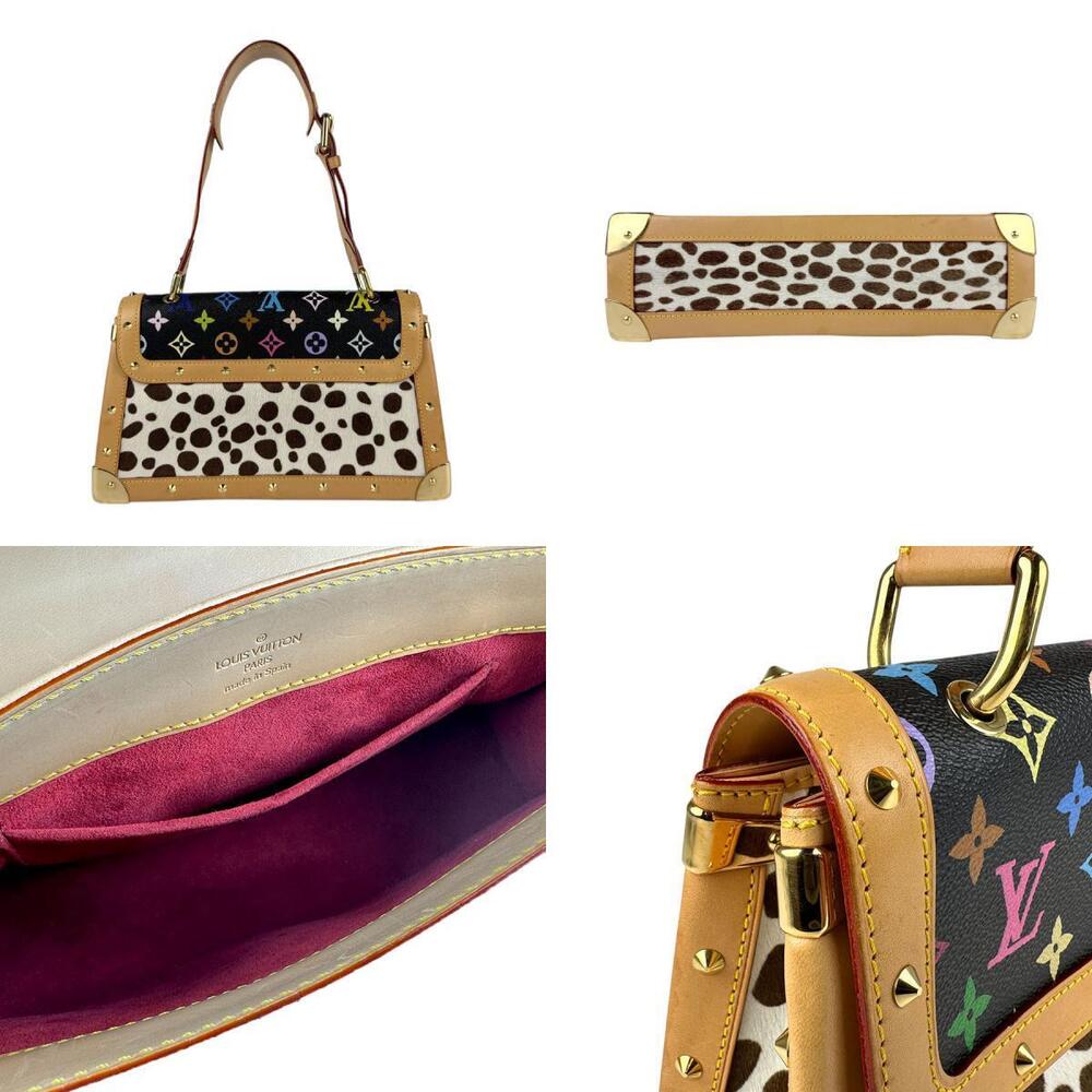 Louis Vuitton Shoulder Bag Sac Dalmatian Monogram Multicolor Calf Hair Black - Picture 3 of 5